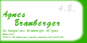 agnes bramberger business card